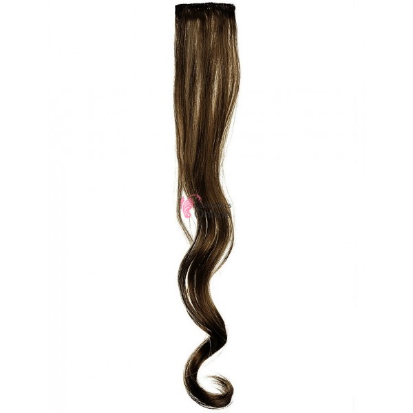 Extensie de par suvita dubla ondulata Vigurous de 45 cm cu clips SUV - 39498 Saten Inchis